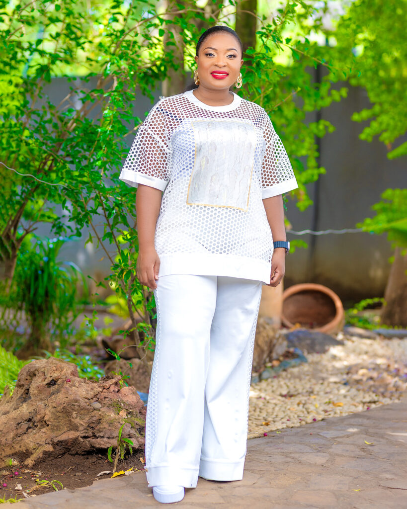 The White Mesh Overlay Top and Pants