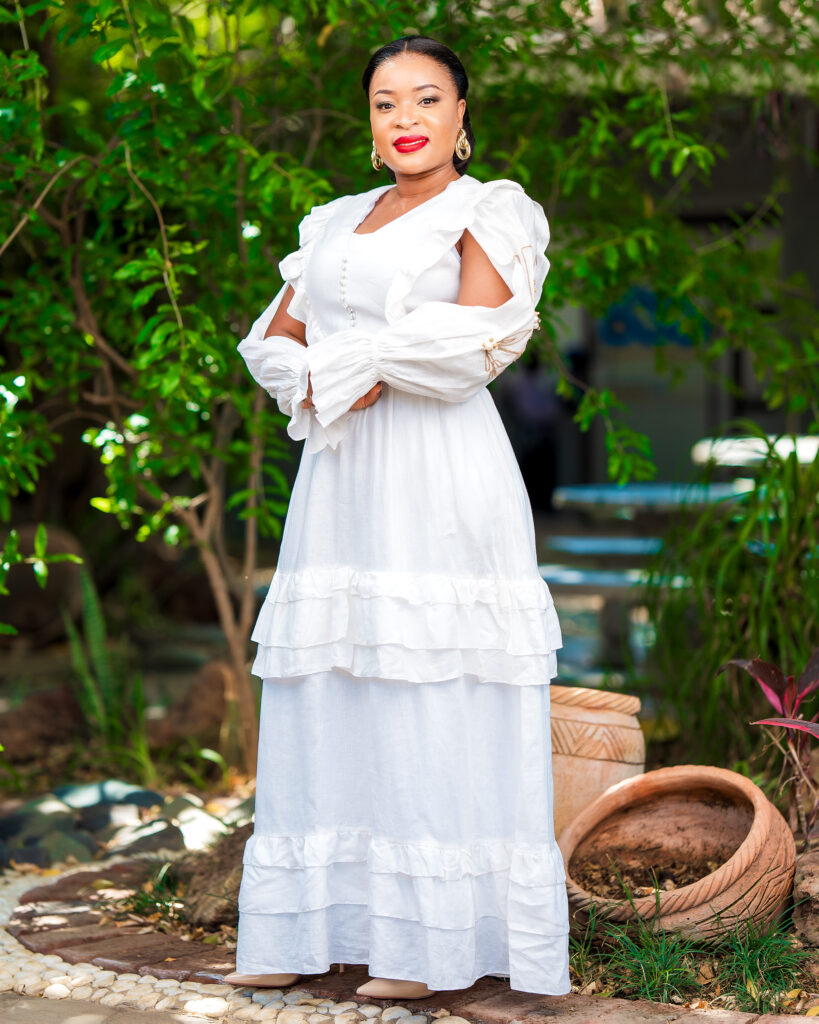 White Elegant Sleeve Dress
